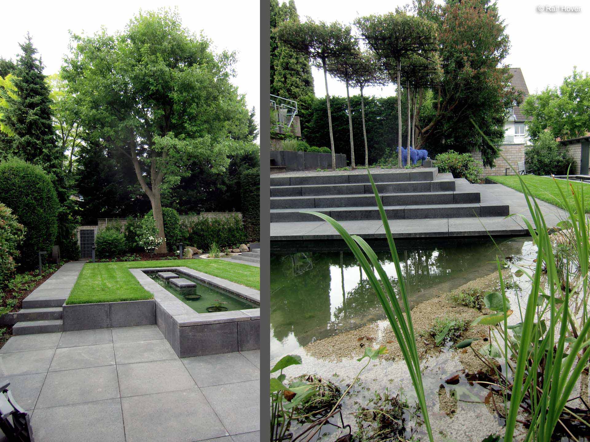Gartengestaltung Frechen K&ouml;nigsdorf, Wasserbecken, Teich, Treppenanlage, modern