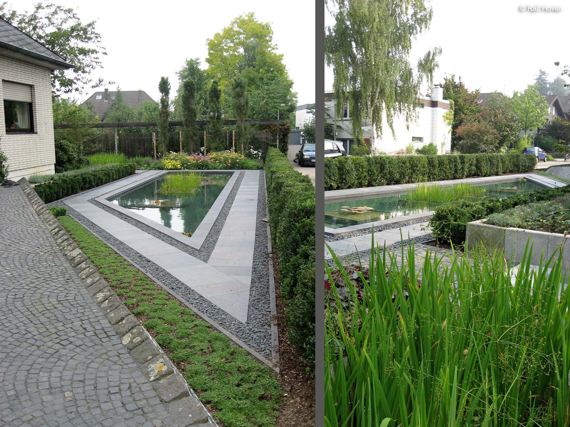 Gartengestaltung Frechen K&ouml;nigsdorf, Wasserbecken, Staudenbeete, modern