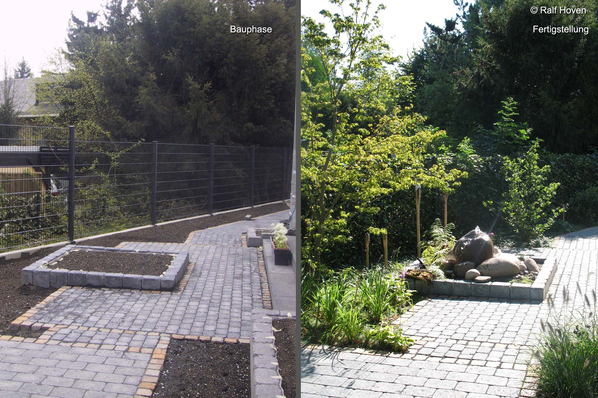 Gartengestaltung Frechen K&ouml;nigsdorf, Wasserbecken, Staudenbeete, modern