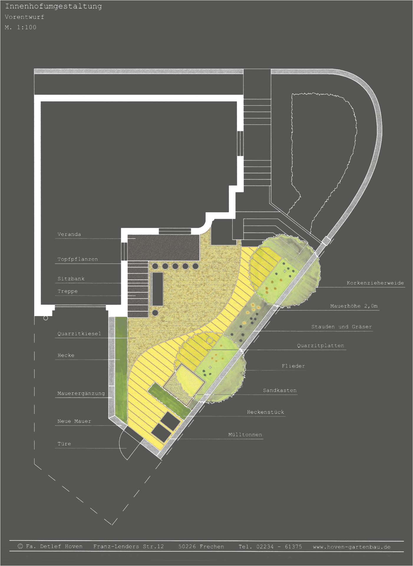 Gartenplanung K&ouml;ln, Aufwertung, Innenhof