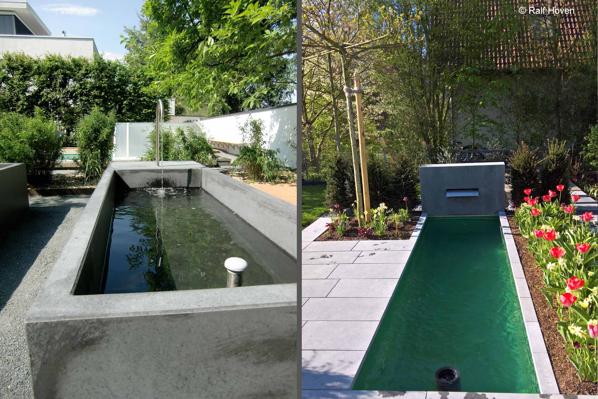 Gartengestaltung in Köln, Wasserlauf