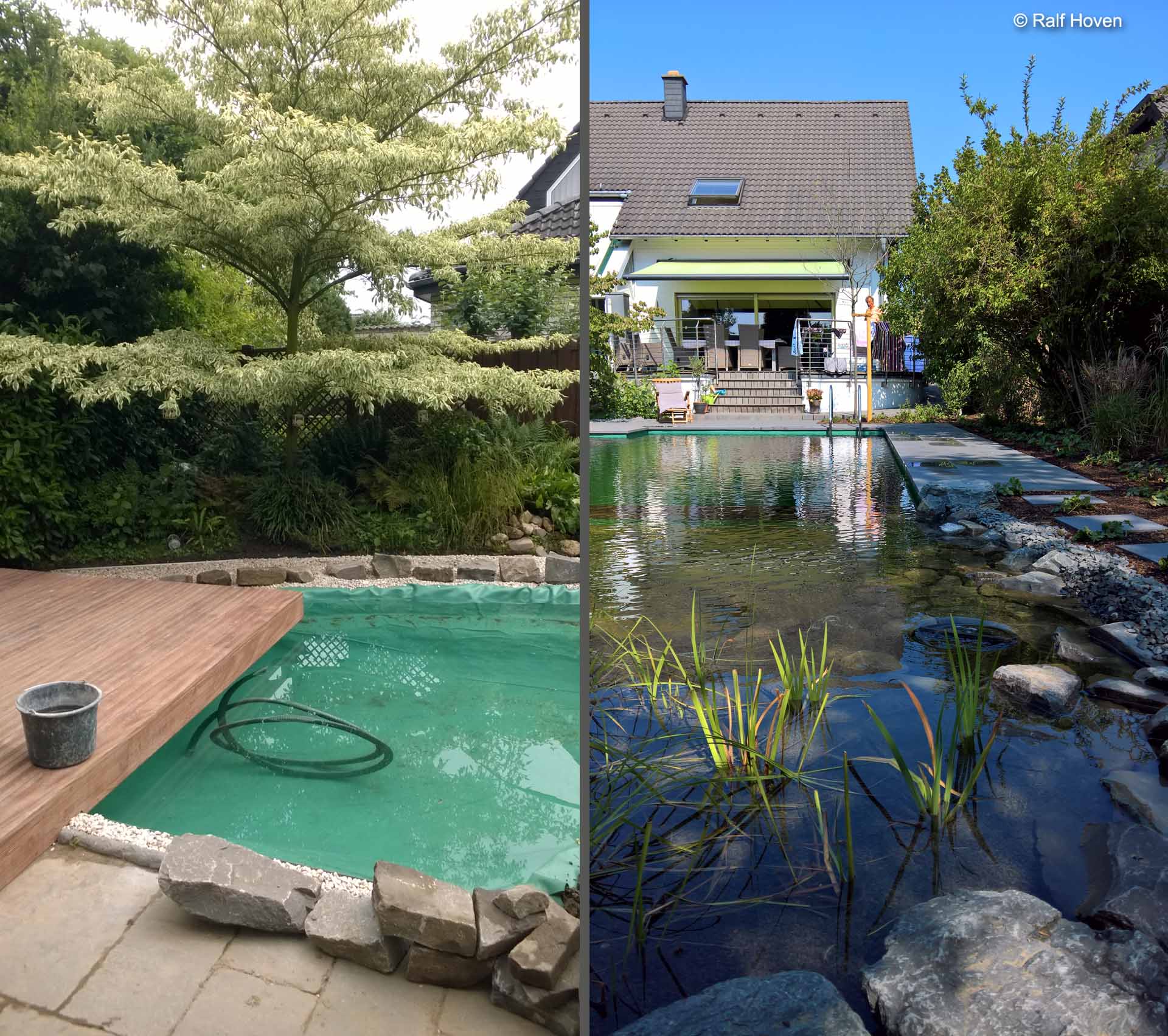 Gartengestaltung in Frechen, Wasserbecken